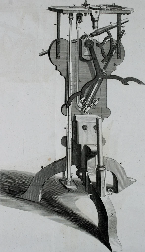 An illustration from Essai de physique, par Mr. Pierre van Musschenbroek ... avec une description de nouvelles sortes de machines pneumatiques, et un recueil d'expériences par Mr. J. v[an] M[usschenbroek] Traduit du hollandois par Mr. Pierre Massuet .., 1751, leaf 489