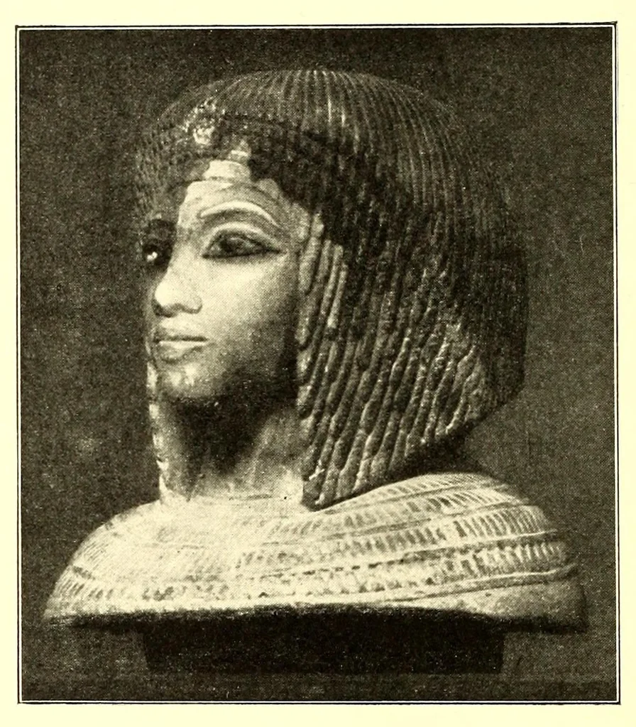 An illustration from Essais sur l'art égyptien, 1912, leaf 184