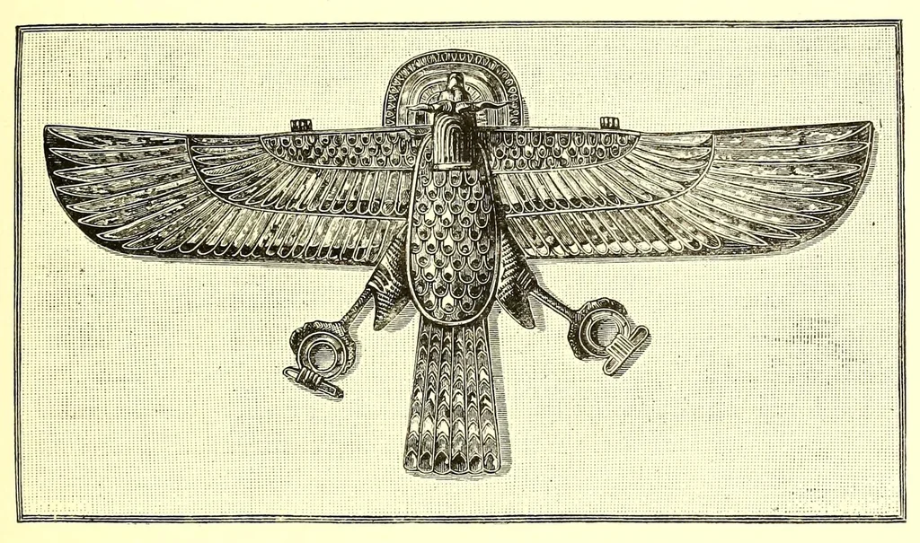 An illustration from Essais sur l'art égyptien, 1912, leaf 225