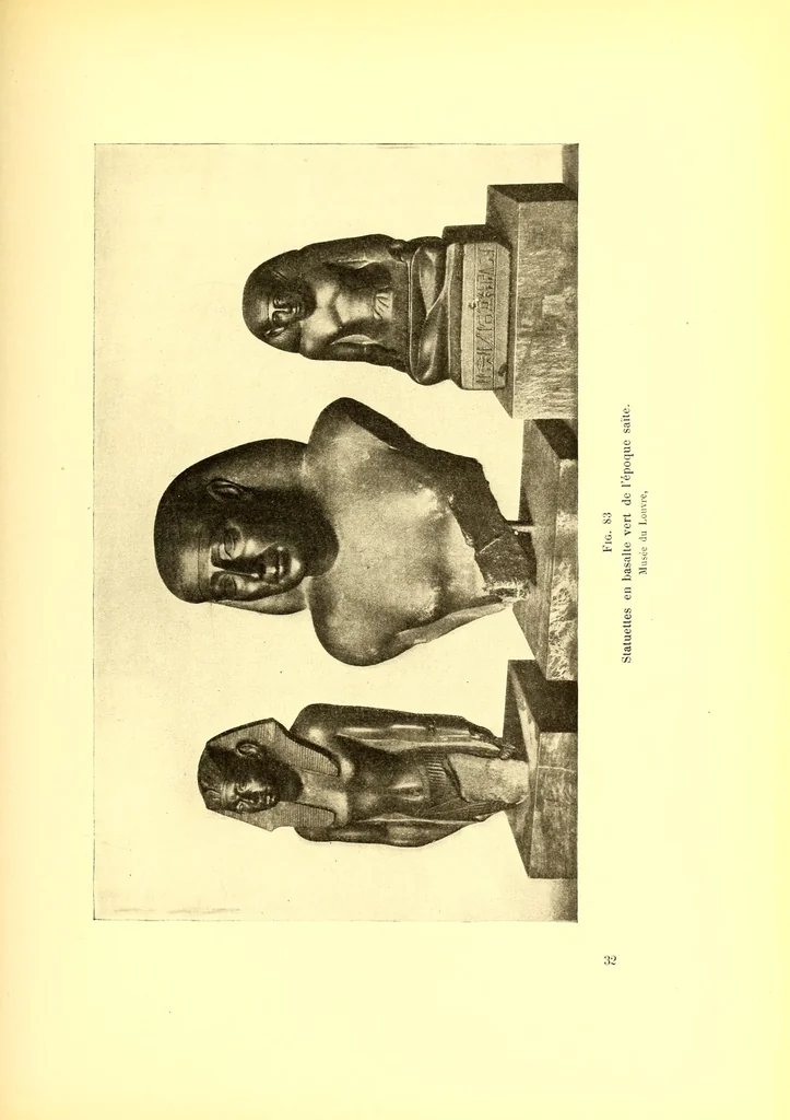 An illustration from Essais sur l'art égyptien, 1912, leaf 287