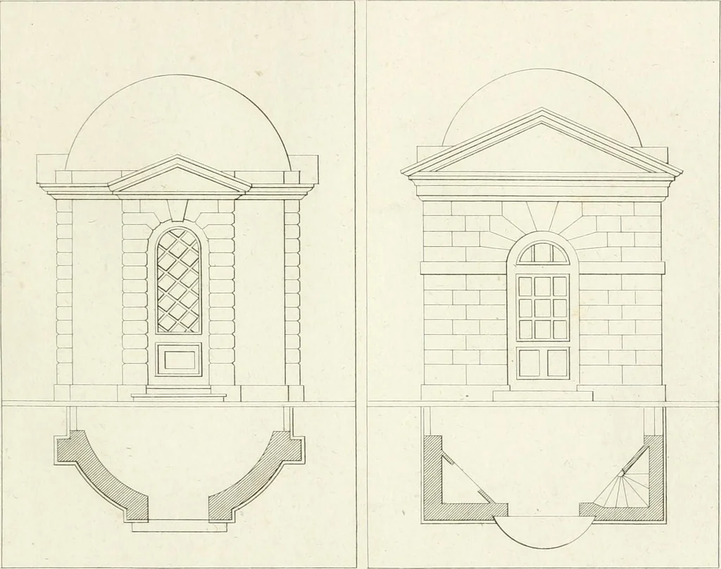 An illustration from Essai sur la composition et l'ornement des jardins : ou, Recueil de plans de jardins de ville et de campagne, de fabriques propres à leur décoration, et de machines pour élever les eaux ; ouvrage faisant suite à l'Almanach du bon jardinier, 1823, leaf 139