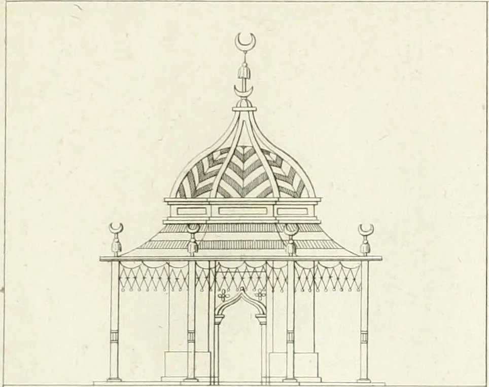 An illustration from Essai sur la composition et l'ornement des jardins : ou, Recueil de plans de jardins de ville et de campagne, de fabriques propres à leur décoration, et de machines pour élever les eaux ; ouvrage faisant suite à l'Almanach du bon jardinier, 1823, leaf 161