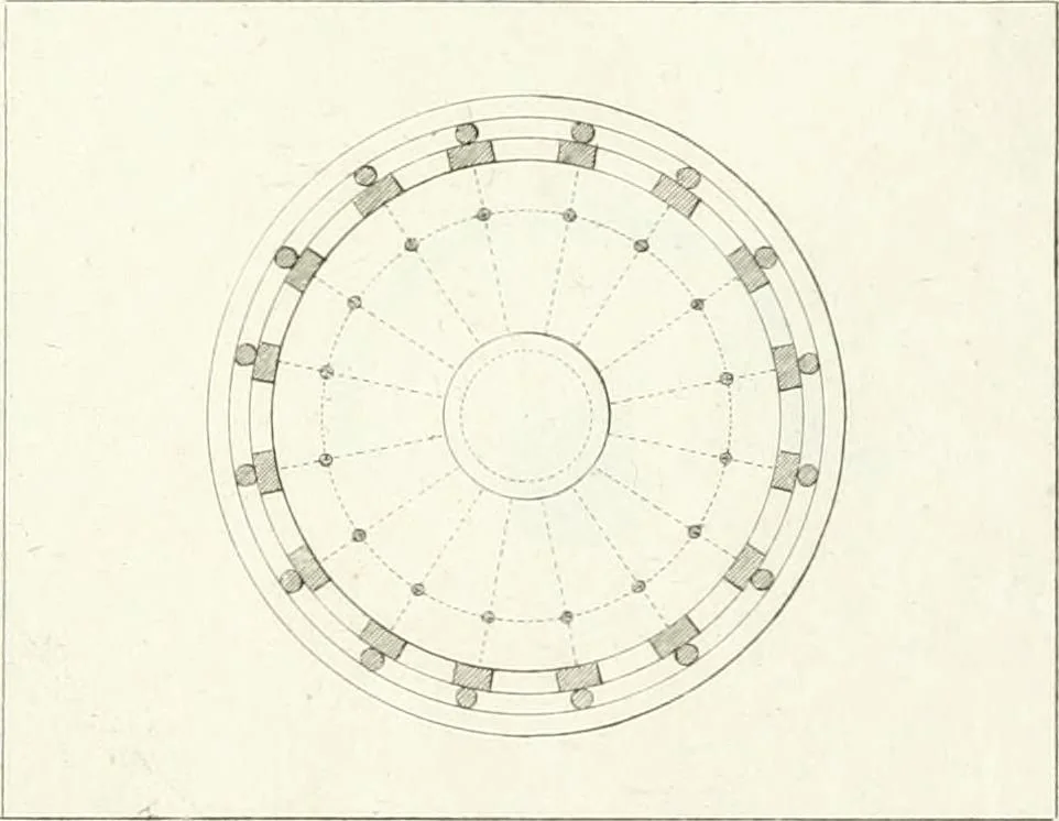 An illustration from Essai sur la composition et l'ornement des jardins : ou, Recueil de plans de jardins de ville et de campagne, de fabriques propres à leur décoration, et de machines pour élever les eaux ; ouvrage faisant suite à l'Almanach du bon jardinier, 1823, leaf 163