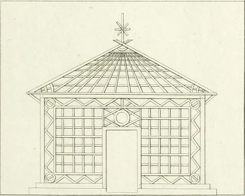 An illustration from Essai sur la composition et l'ornement des jardins : ou, Recueil de plans de jardins de ville et de campagne, de fabriques propres à leur décoration, et de machines pour élever les eaux ; ouvrage faisant suite à l'Almanach du bon jardinier, 1823, leaf 165