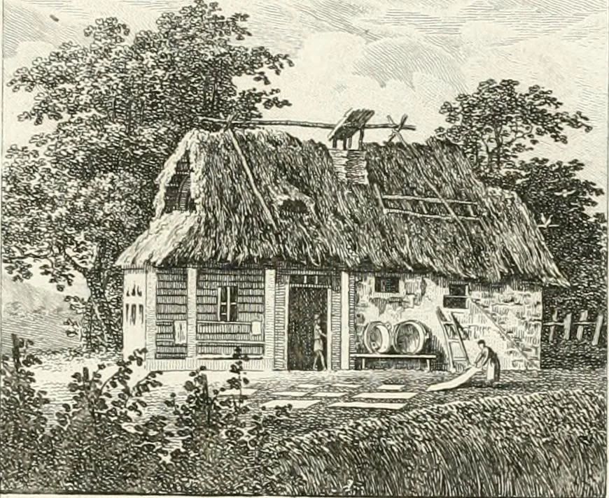 An illustration from Essai sur la composition et l'ornement des jardins : ou, Recueil de plans de jardins de ville et de campagne, de fabriques propres à leur décoration, et de machines pour élever les eaux ; ouvrage faisant suite à l'Almanach du bon jardinier, 1823, leaf 175