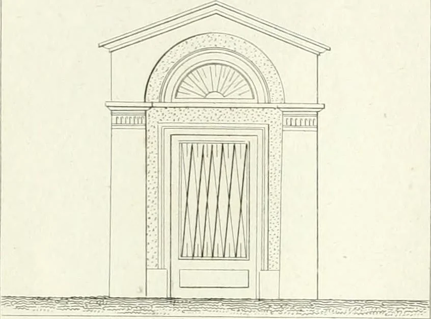 An illustration from Essai sur la composition et l'ornement des jardins : ou, Recueil de plans de jardins de ville et de campagne, de fabriques propres à leur décoration, et de machines pour élever les eaux ; ouvrage faisant suite à l'Almanach du bon jardinier, 1823, leaf 195