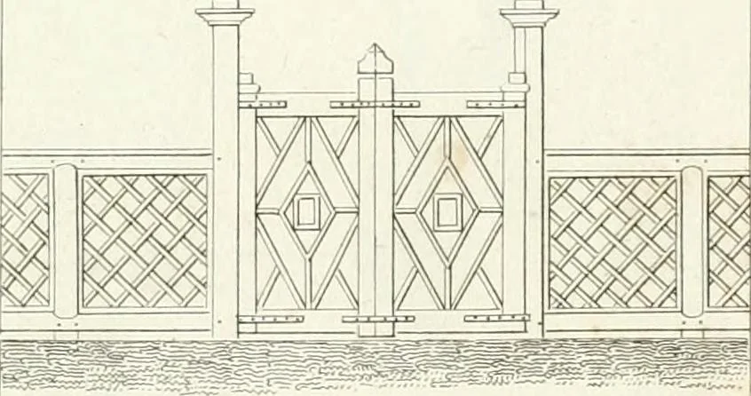 An illustration from Essai sur la composition et l'ornement des jardins : ou, Recueil de plans de jardins de ville et de campagne, de fabriques propres à leur décoration, et de machines pour élever les eaux ; ouvrage faisant suite à l'Almanach du bon jardinier, 1823, leaf 195