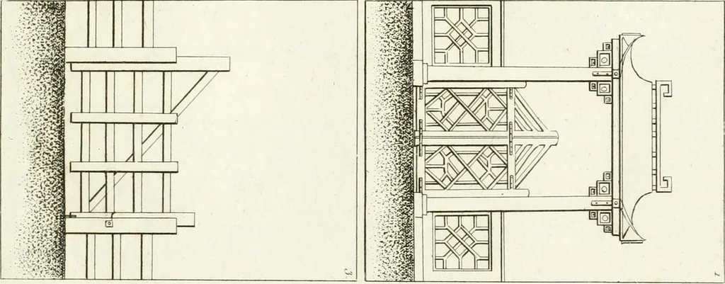 An illustration from Essai sur la composition et l'ornement des jardins : ou, Recueil de plans de jardins de ville et de campagne, de fabriques propres à leur décoration, et de machines pour élever les eaux ; ouvrage faisant suite à l'Almanach du bon jardinier, 1823, leaf 197