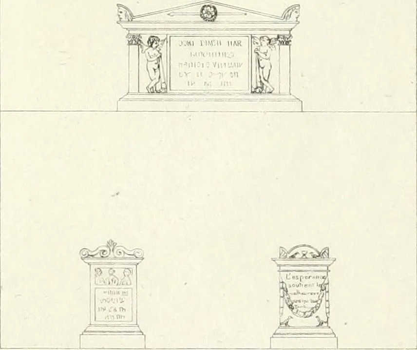 An illustration from Essai sur la composition et l'ornement des jardins : ou, Recueil de plans de jardins de ville et de campagne, de fabriques propres à leur décoration, et de machines pour élever les eaux ; ouvrage faisant suite à l'Almanach du bon jardinier, 1823, leaf 211