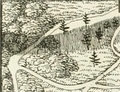 An illustration from Essai sur la composition et l'ornement des jardins : ou, Recueil de plans de jardins de ville et de campagne, de fabriques propres à leur décoration, et de machines pour élever les eaux ; ouvrage faisant suite à l'Almanach du bon jardinier, 1823, leaf 85