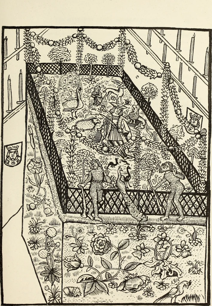 An illustration from Essai sur l'histoire du théâtre : la mise en scène, le décor, le costume, l'architecture, l'éclairage, l'hygiène, 1893, leaf 114
