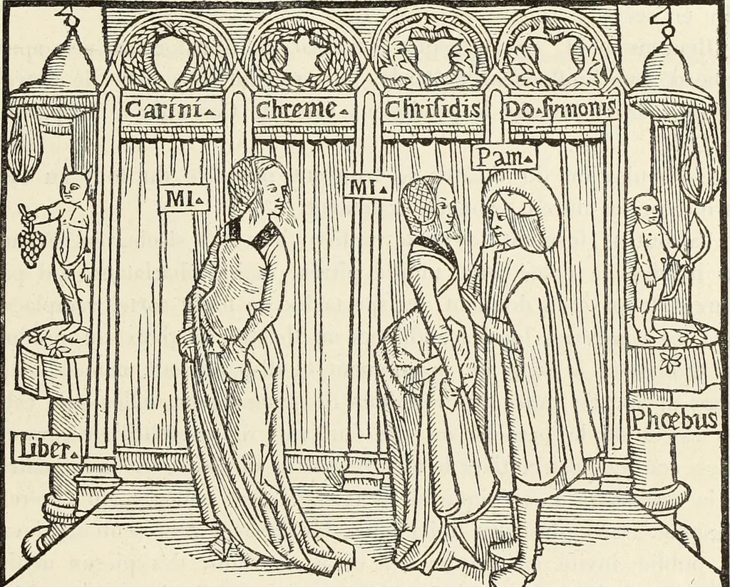 An illustration from Essai sur l'histoire du théâtre : la mise en scène, le décor, le costume, l'architecture, l'éclairage, l'hygiène, 1893, leaf 158