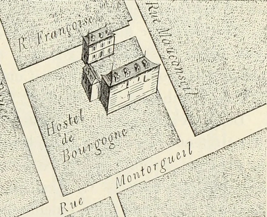An illustration from Essai sur l'histoire du théâtre : la mise en scène, le décor, le costume, l'architecture, l'éclairage, l'hygiène, 1893, leaf 168