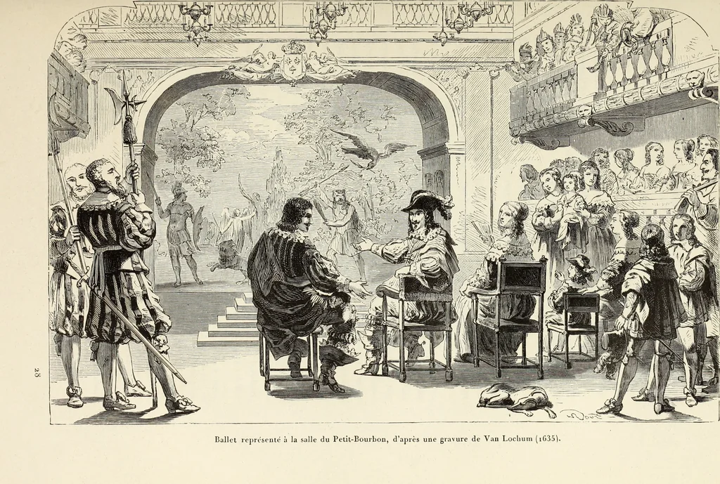 An illustration from Essai sur l'histoire du théâtre : la mise en scène, le décor, le costume, l'architecture, l'éclairage, l'hygiène, 1893, leaf 234