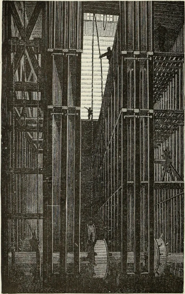 An illustration from Essai sur l'histoire du théâtre : la mise en scène, le décor, le costume, l'architecture, l'éclairage, l'hygiène, 1893, leaf 347