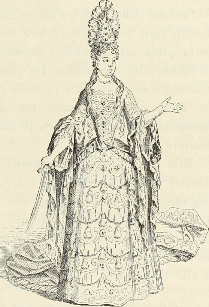 An illustration from Essai sur l'histoire du théâtre : la mise en scène, le décor, le costume, l'architecture, l'éclairage, l'hygiène, 1893, leaf 410
