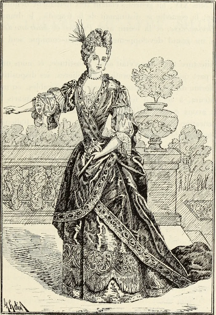 An illustration from Essai sur l'histoire du théâtre : la mise en scène, le décor, le costume, l'architecture, l'éclairage, l'hygiène, 1893, leaf 422