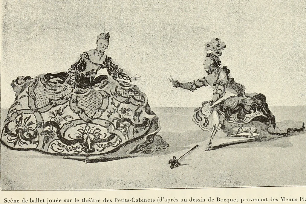 An illustration from Essai sur l'histoire du théâtre : la mise en scène, le décor, le costume, l'architecture, l'éclairage, l'hygiène, 1893, leaf 446