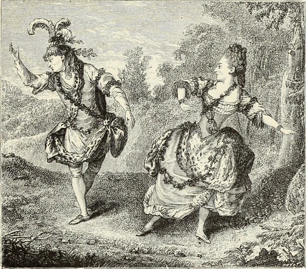 An illustration from Essai sur l'histoire du théâtre : la mise en scène, le décor, le costume, l'architecture, l'éclairage, l'hygiène, 1893, leaf 482