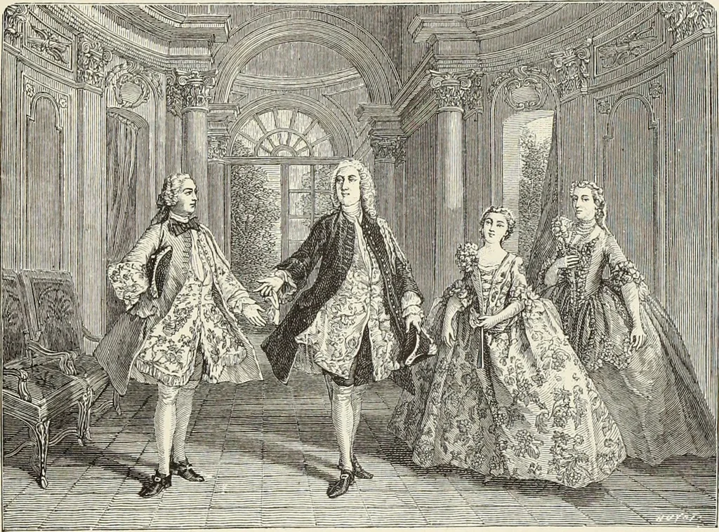 An illustration from Essai sur l'histoire du théâtre : la mise en scène, le décor, le costume, l'architecture, l'éclairage, l'hygiène, 1893, leaf 498
