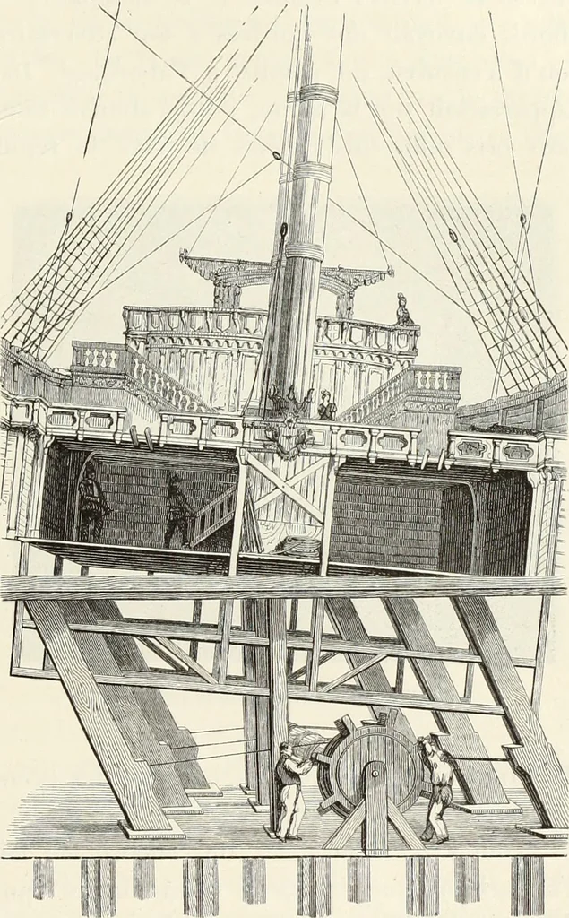 An illustration from Essai sur l'histoire du théâtre : la mise en scène, le décor, le costume, l'architecture, l'éclairage, l'hygiène, 1893, leaf 608
