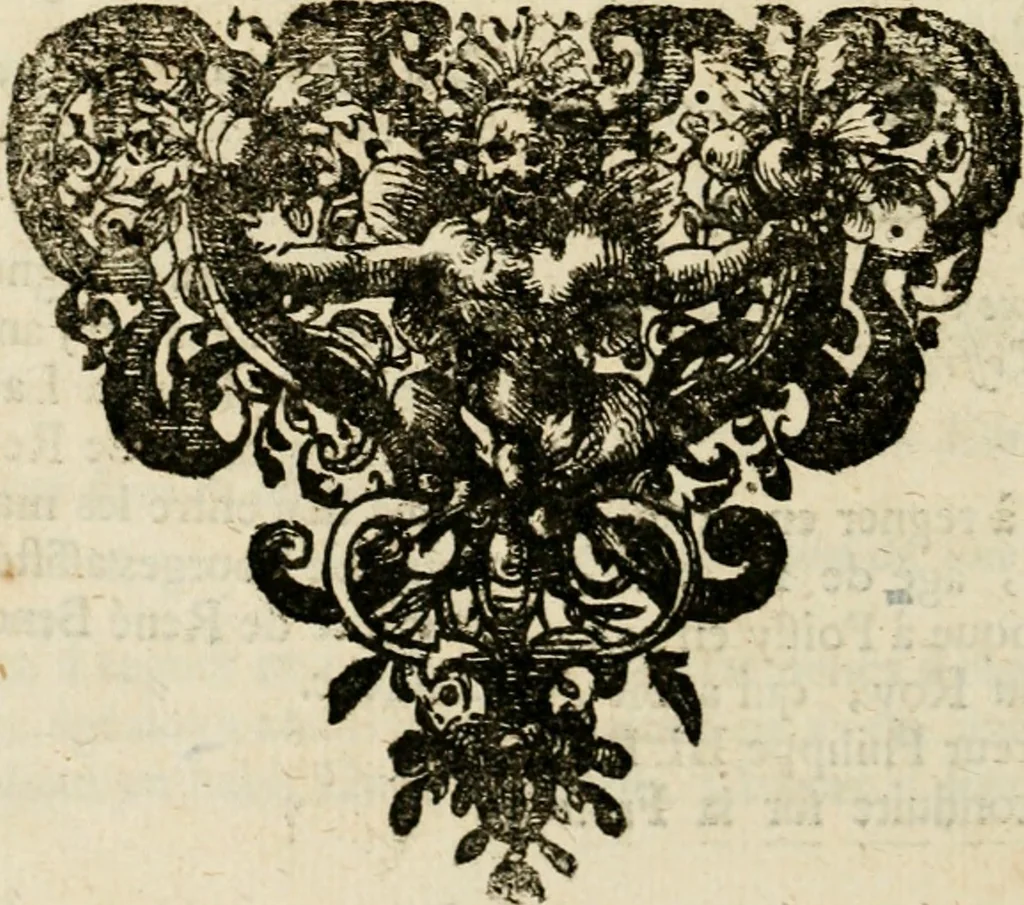 An illustration from Essay d'un dictionnaire contenant la connoissance du monde, des sciences universelles, et particulierement celle des medailles, des passions, des moeurs, des vertus et des vices, &c. : representé par des figures hyerogliphiques, expliquèes en prose & en vers, 1700, leaf 253
