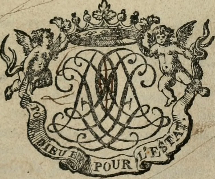 An illustration from Essay d'un dictionnaire contenant la connoissance du monde, des sciences universelles, et particulierement celle des medailles, des passions, des moeurs, des vertus et des vices, &c. ; representé par des figures hyerogliphiques, expliquées en prose & en vers, 1700, leaf 6