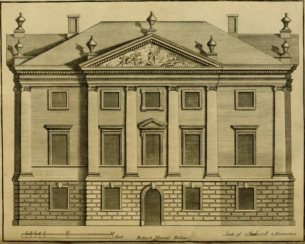 An illustration from An essay in defence of ancient architecture, or, A parallel of the ancient buildings with the modern : shewing the beauty and harmony of the former, and the irregularity of the latter ; with impartial reflections on the reasons of the abuses introduced by our present builders ; to which is annexed an inspectional table, universally useful ; illustrated with sixteen copper-plates, 1728, leaf 143