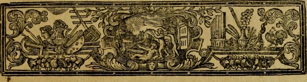 An illustration from An essay in defence of ancient architecture, or, A parallel of the ancient buildings with the modern : shewing the beauty and harmony of the former, and the irregularity of the latter ; with impartial reflections on the reasons of the abuses introduced by our present builders ; to which is annexed an inspectional table, universally useful ; illustrated with sixteen copper-plates, 1728, leaf 8
