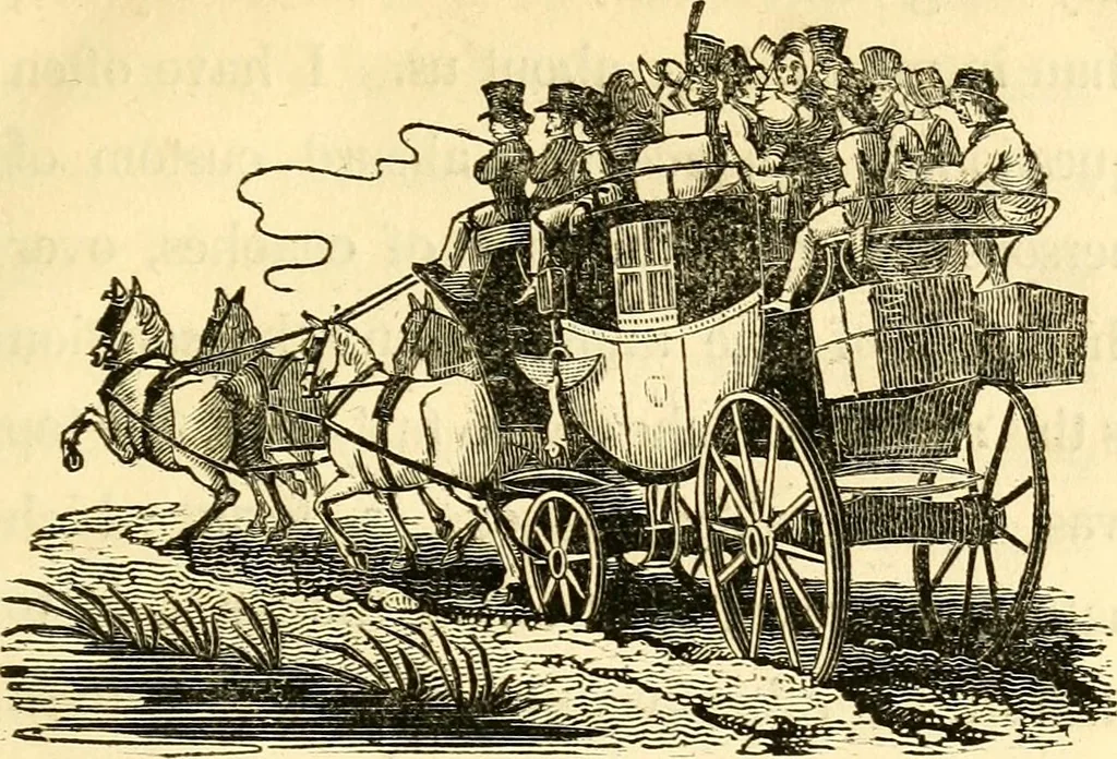 An illustration from An essay on the construction of wheel-carriages, as they affect both the roads and the horses : with suggestions relating to the principles on which tolls ought to be imposed, and a few remarks on the formation of roads, 1820, leaf 37