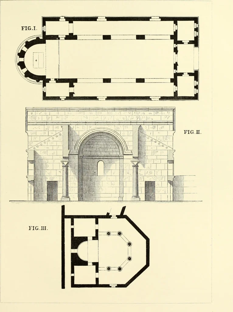 An illustration from An essay on the history of English church architecture prior to the separation of England from the Roman obedience, 1881, leaf 104