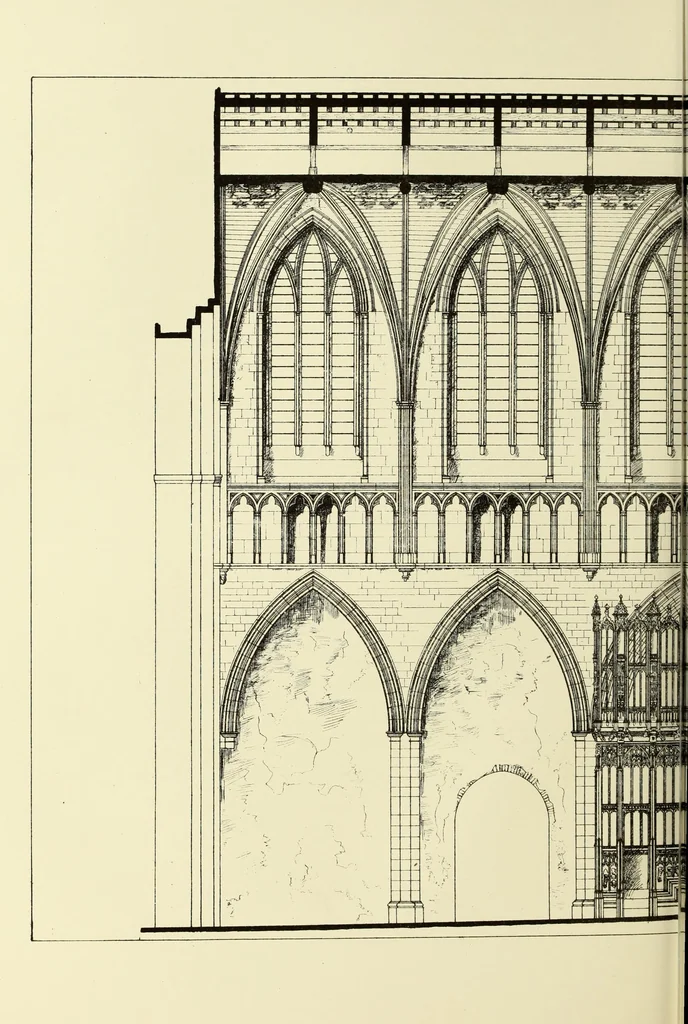 An illustration from An essay on the history of English church architecture prior to the separation of England from the Roman obedience, 1881, leaf 183