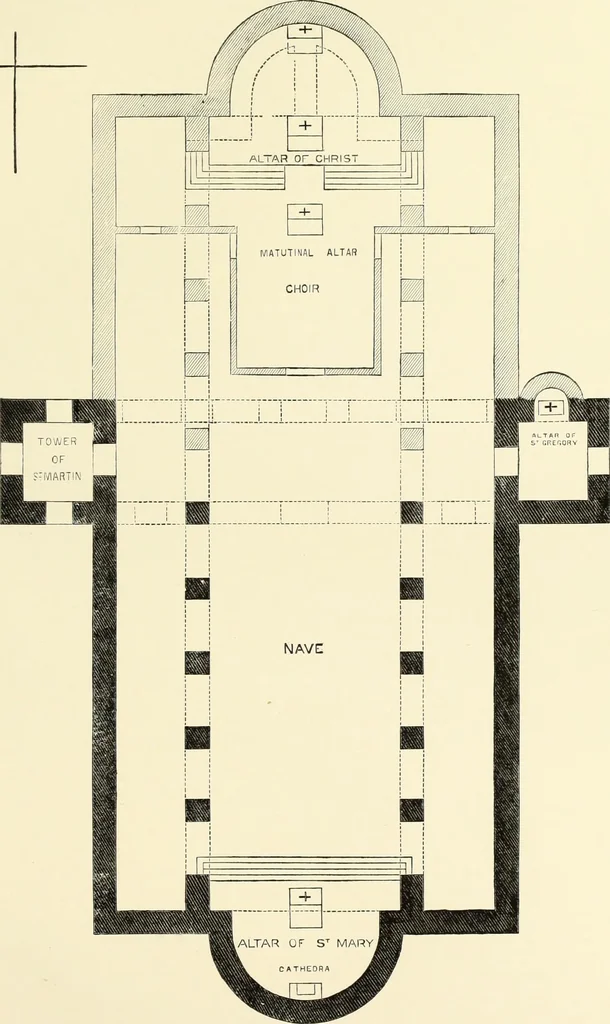 An illustration from An essay on the history of English church architecture prior to the separation of England from the Roman obedience, 1881, leaf 72