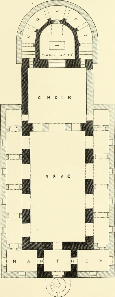 An illustration from An essay on the history of English church architecture prior to the separation of England from the Roman obedience, 1881, leaf 84