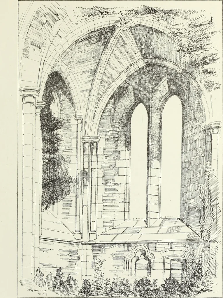 An illustration from An essay on the history of English church architecture prior to the separation of England from the Roman obedience, 1881, leaf 203