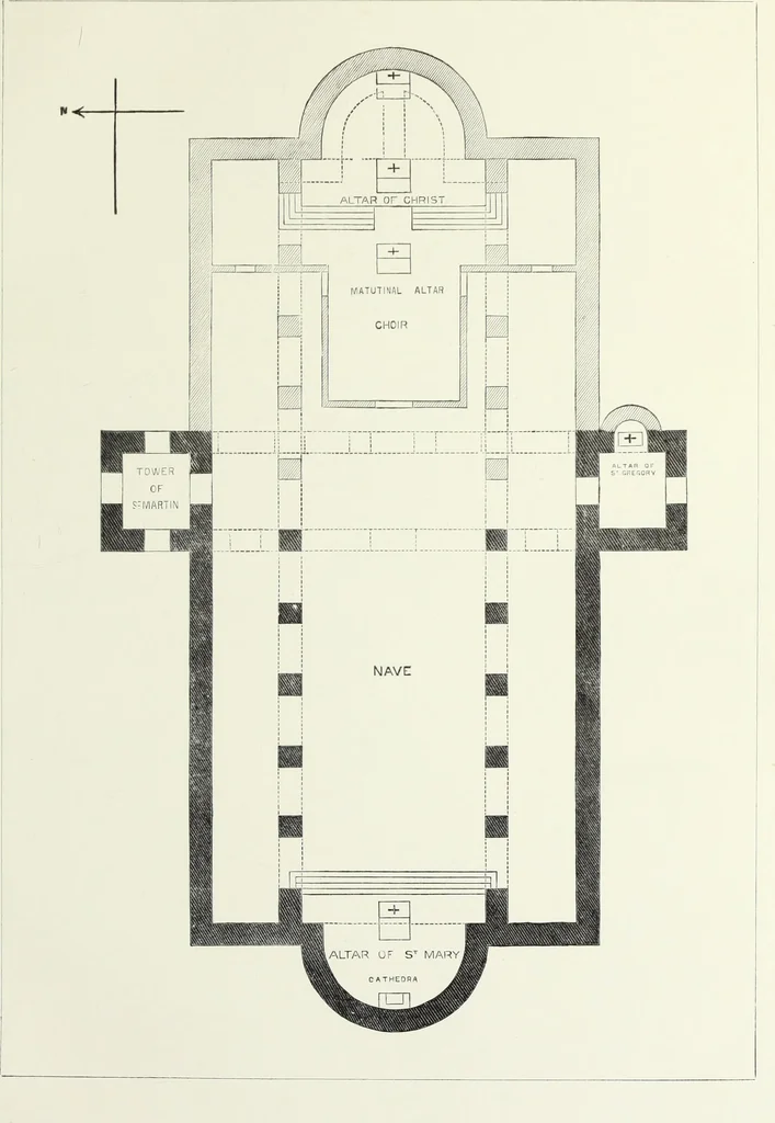 An illustration from An essay on the history of English church architecture prior to the separation of England from the Roman obedience, 1881, leaf 69