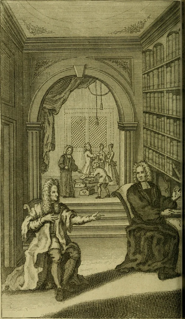 An illustration from An essay on the history and reality of apparitions. : Being an account of what they are, and what they are not; whence they come, and whence they come not. As also how we may distinguish between the apparitions of good and evil spirits and how we ought to behave to them. With a great variety of surprizing and diverting examples, never publish'd before, 1727, leaf 321