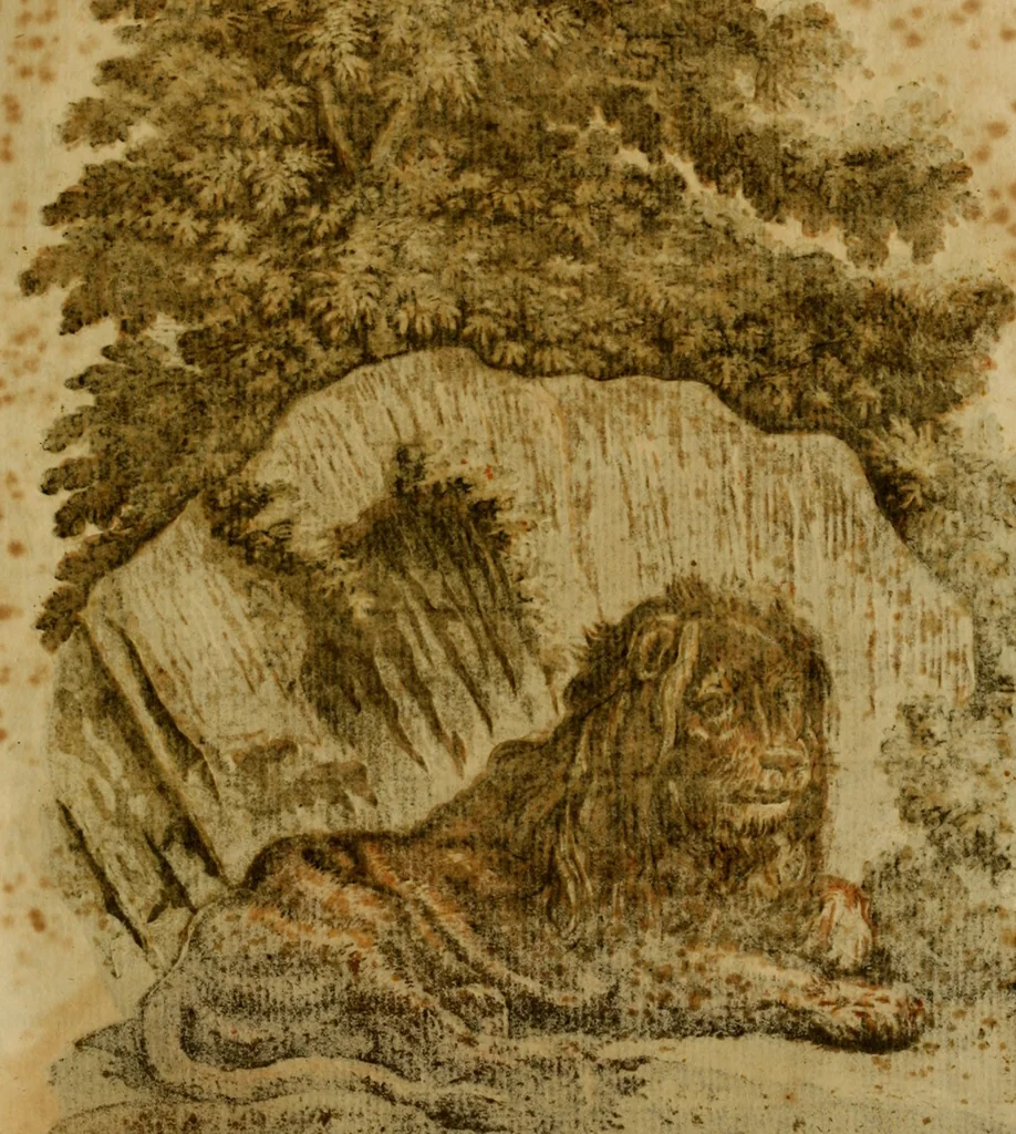 An illustration from An essay on the invention of engraving and printing in chiaro oscuro, as practised by Albert Durer, Hugo di Carpi, &c. and the application of it to the making paper hangings of taste, duration, and elegance, 1754, leaf 16