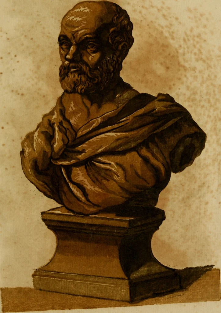 An illustration from An essay on the invention of engraving and printing in chiaro oscuro, as practised by Albert Durer, Hugo di Carpi, &c. and the application of it to the making paper hangings of taste, duration, and elegance, 1754, leaf 32