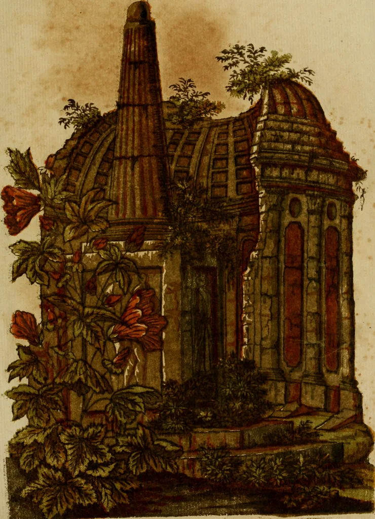 An illustration from An essay on the invention of engraving and printing in chiaro oscuro, as practised by Albert Durer, Hugo di Carpi, &c. and the application of it to the making paper hangings of taste, duration, and elegance, 1754, leaf 36