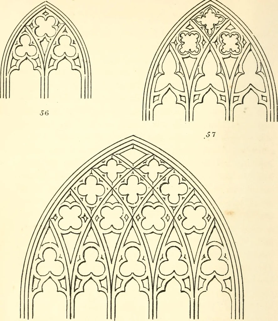An illustration from An essay on the origin and development of window tracery in England; with nearly four hundred illustrations, 1851, leaf 101