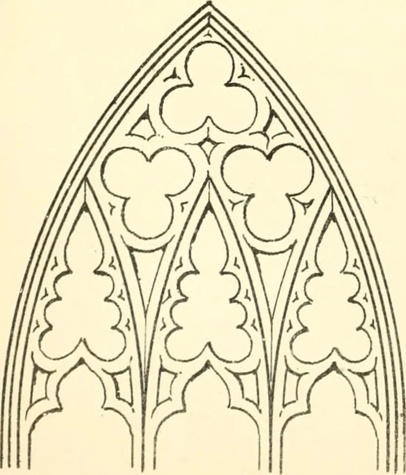 An illustration from An essay on the origin and development of window tracery in England; with nearly four hundred illustrations, 1851, leaf 101