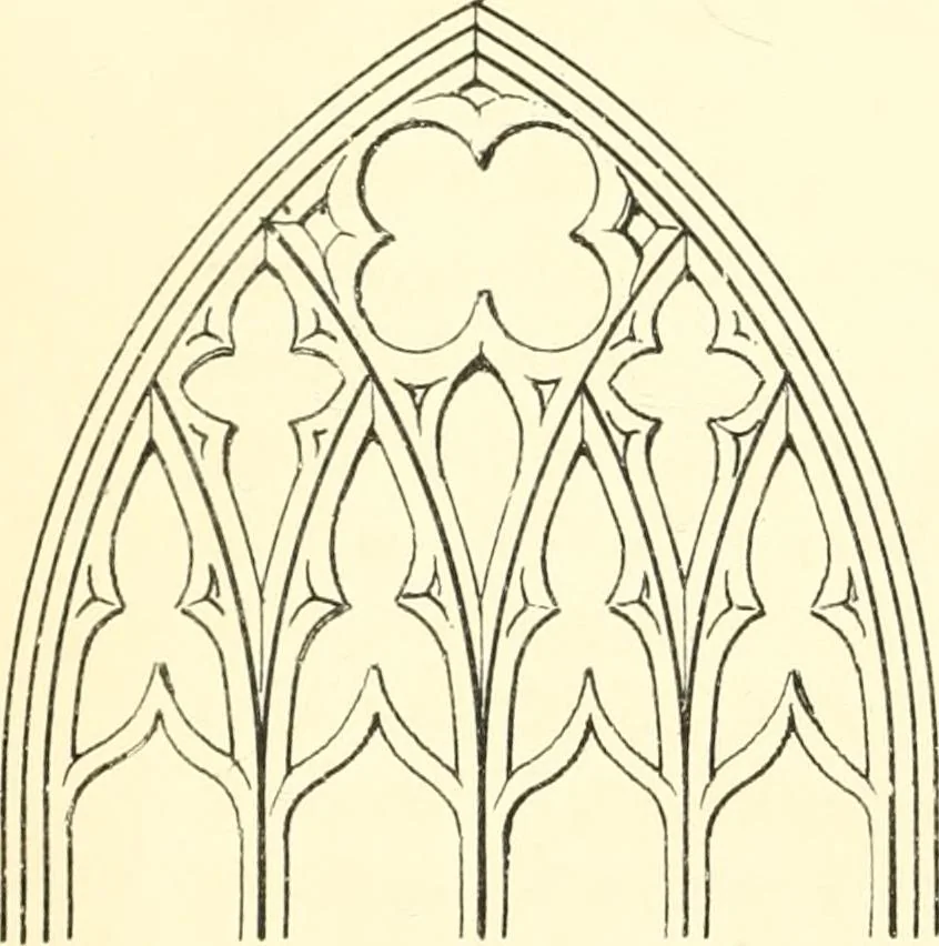 An illustration from An essay on the origin and development of window tracery in England; with nearly four hundred illustrations, 1851, leaf 107