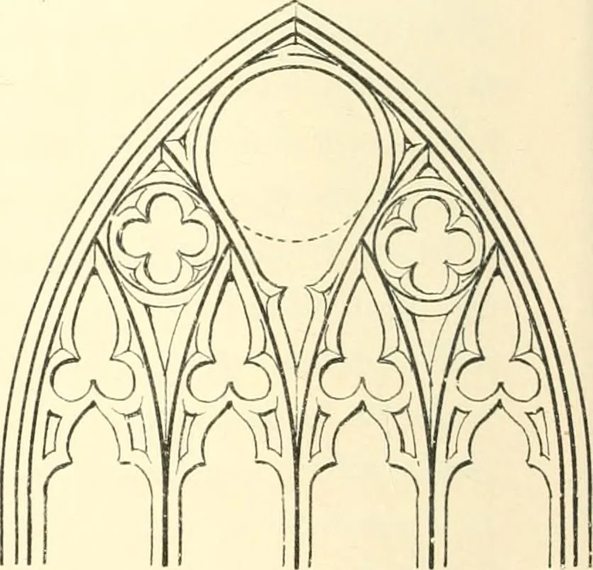 An illustration from An essay on the origin and development of window tracery in England; with nearly four hundred illustrations, 1851, leaf 107