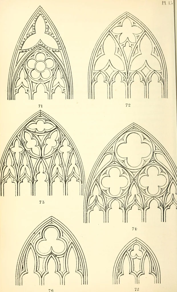 An illustration from An essay on the origin and development of window tracery in England; with nearly four hundred illustrations, 1851, leaf 119