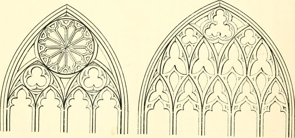 An illustration from An essay on the origin and development of window tracery in England; with nearly four hundred illustrations, 1851, leaf 123