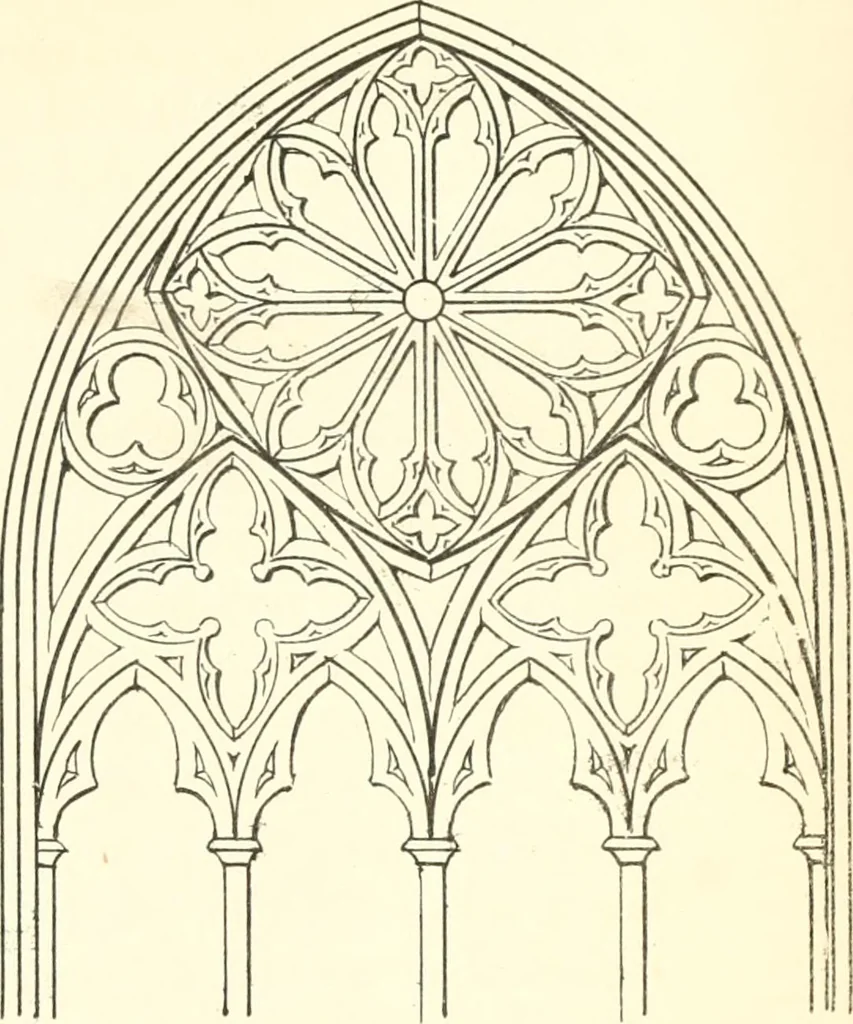 An illustration from An essay on the origin and development of window tracery in England; with nearly four hundred illustrations, 1851, leaf 130
