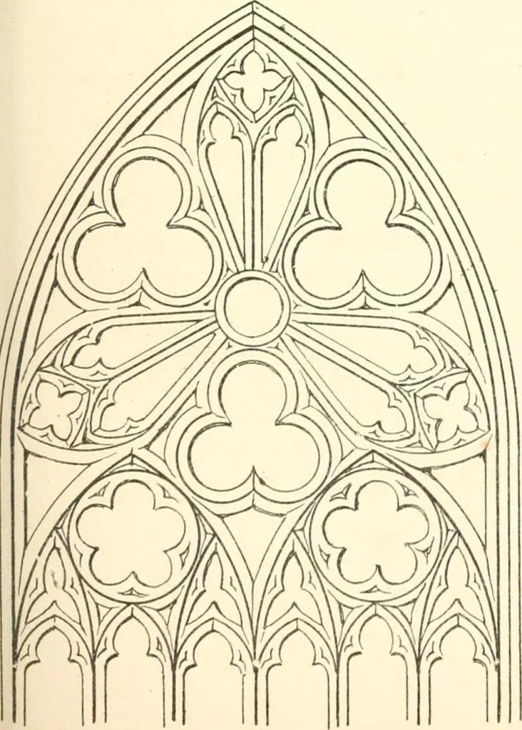 An illustration from An essay on the origin and development of window tracery in England; with nearly four hundred illustrations, 1851, leaf 130
