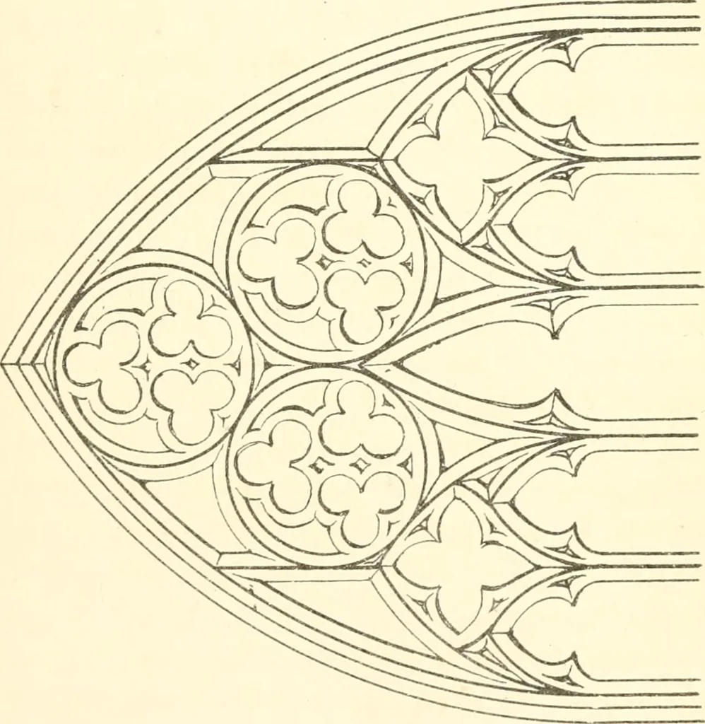 An illustration from An essay on the origin and development of window tracery in England; with nearly four hundred illustrations, 1851, leaf 144