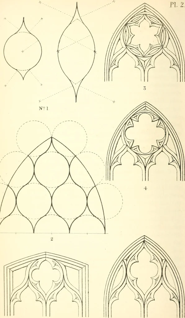 An illustration from An essay on the origin and development of window tracery in England; with nearly four hundred illustrations, 1851, leaf 155